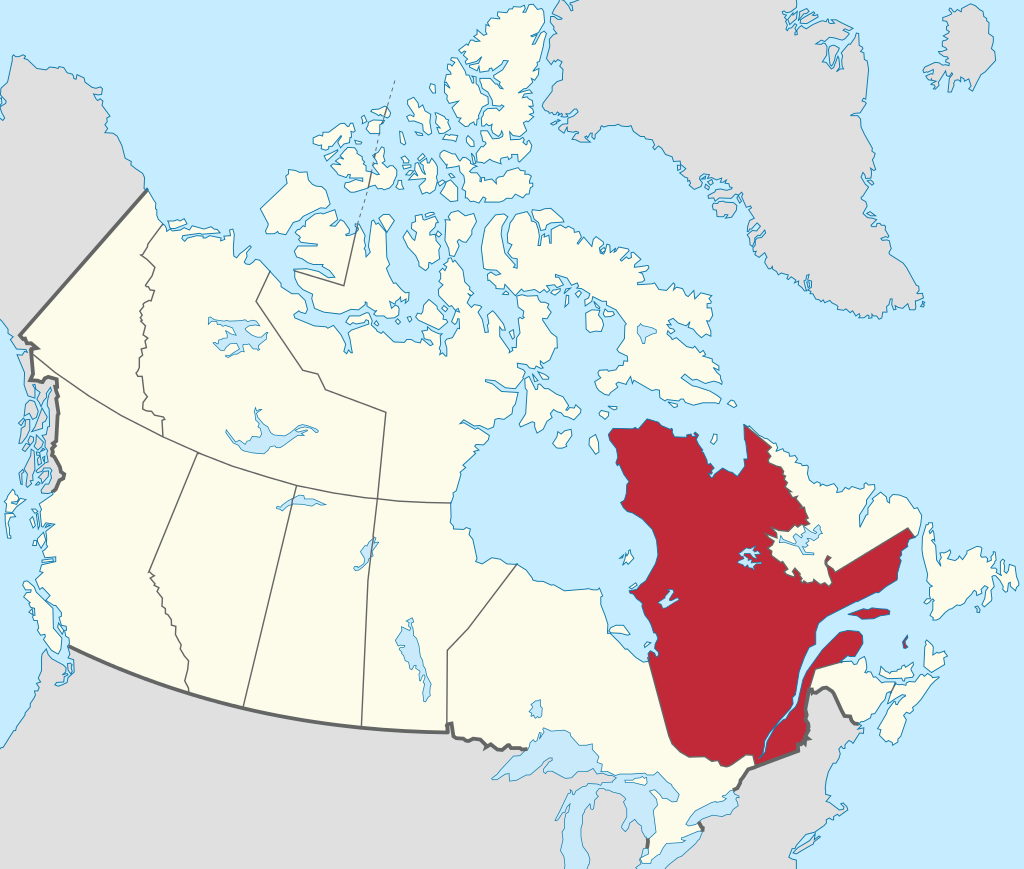 Quebec map Canada